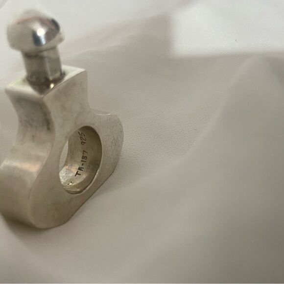 RARE! Sterling Silver Mexico 1970 Taxco Modernist Perfume Bottle - Picture 7 of 13